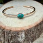 14k Gold Filled Kingman Turquoise Cuff • 8x10 Southwestern Bracelet