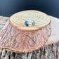 Rainbow Moonstone Stud Post Earrings • 4×6mm Oval • Sterling Silver