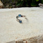 Rainbow Moonstone Sterling Silver Ring • Adjustable Double Bezel • Open Design