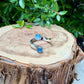 Rainbow Moonstone Sterling Silver Ring • Adjustable Double Bezel • Open Design