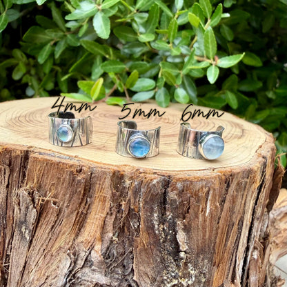 Sterling Silver Moonstone Ear Cuff • Faux Conch • No Piercing Needed