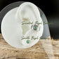 Luxe Green Black Bridge Variscite Stud Earrings • Sterling Silver • 4mm • Smooth or Serrated