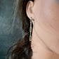 Sterling Silver Post Drop Paperclip Earrings • Modern Long Silver