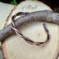 Rustic Copper Twist Cuff Bracelet • Hand‑Forged Solid Copper