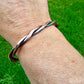 Rustic Copper Twist Cuff Bracelet • Hand‑Forged Solid Copper