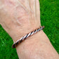 Rustic Rope Copper Cuff • Hand‑Forged Solid Copper Bracelet