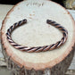 Rustic Rope Copper Cuff • Hand‑Forged Solid Copper Bracelet