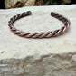 Rustic Rope Copper Cuff • Hand‑Forged Solid Copper Bracelet