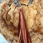 Leather Tassel Keychain • Deerskin Fringe Bag Charm • Western Purse Accessory