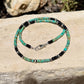 Turquoise & Onyx Desert Pearl Choker • Sterling Silver Southwestern Necklace
