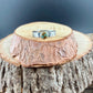 6mm Number 8 Turquoise Ring • Floral Sterling Silver Band • Southwest Jewelry