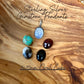 8x10 Gemstone Pendant • Sterling Silver • Kingman Turquoise, White Buffalo, Onyx, Moonstone, Garnet