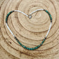 Mother of Pearl, Kingman Turquoise & Desert Pearl Choker • Sterling Silver • Southwestern Jewelry