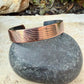 Wave Embossed Copper Cuff • Raw Copper Bracelet • Hand‑Forged Southwestern Jewelry