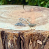 Sterling Silver Feather Studs • Oxidized Post Earrings • Western Minimal Jewelry