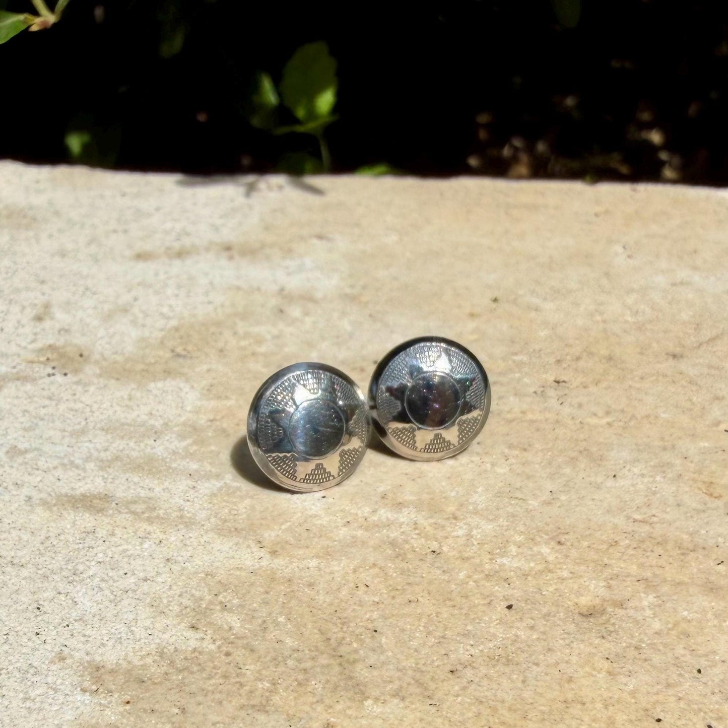 11mm Sterling Silver Stud Earrings • Sunflower • Star •Concho Posts
