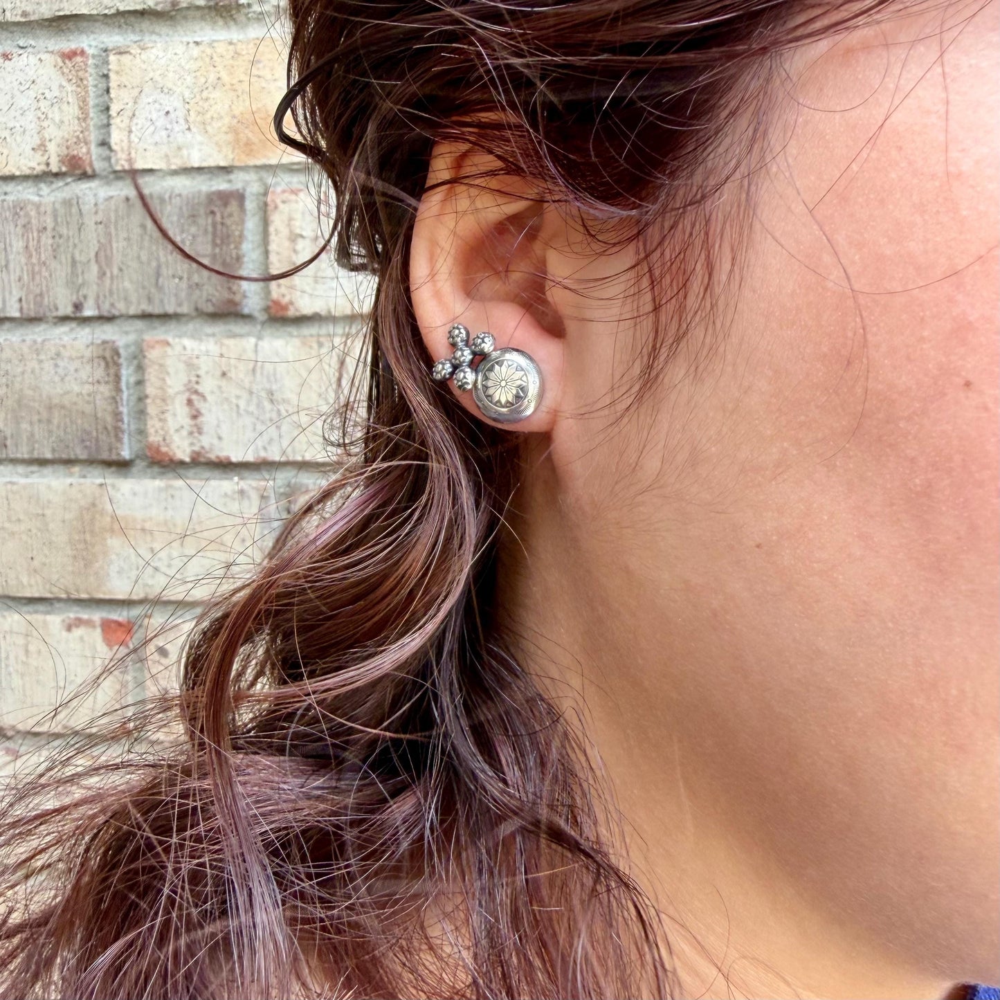 11mm Sterling Silver Stud Earrings • Sunflower • Star •Concho Posts