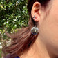 Sterling Sunflower Concho Earrings • Kingman Turquoise • 20mm Dangle
