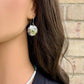 Sterling Sunflower Concho Earrings • Kingman Turquoise • 20mm Dangle
