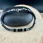 Hematite & Black Onyx Bracelet | Sleek Minimalist Sterling Silver Jewelry