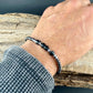 Hematite & Black Onyx Bracelet | Sleek Minimalist Sterling Silver Jewelry
