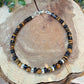 Tiger’s Eye Bracelet • 4mm Mixed Cuts • Black Onyx • Sterling Silver Clasp