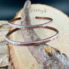Southwest Copper Cuff Set • Hand‑Forged Raw Copper Bracelets • Set of Two