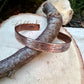 Southwest Copper Cuff • Hand‑Forged Raw Copper Bracelet • Western Pattern