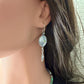 Kingman Turquoise Concho Earrings • Sterling Feather Dangle • Southwestern Style