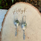 Kingman Turquoise Concho Earrings • Sterling Feather Dangle • Southwestern Style
