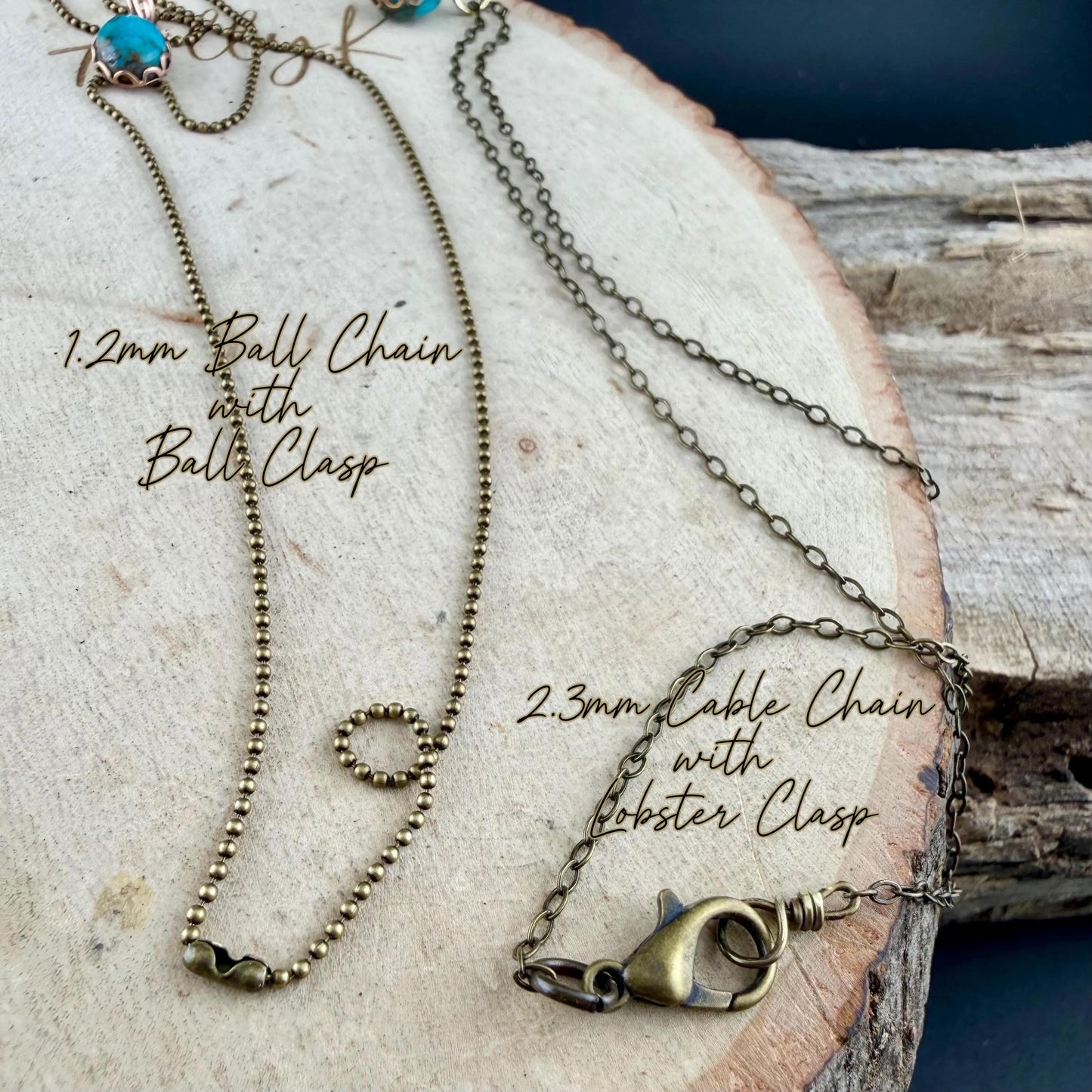 Kingman Turquoise Pendant Necklace • Antique Brass • 8×10 Turquoise Cabochon