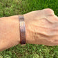 Southwest Floral Copper Cuff • Hand‑Forged Raw Copper Bracelet • Flower Doodle Pattern