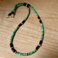 Turquoise & Onyx Desert Pearl Choker • Sterling Silver Southwestern Necklace