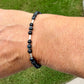 Blue Tiger’s Eye Onyx Bracelet • Hawk’s Eye • Sterling Silver Jewelry