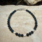 Blue Tiger’s Eye Onyx Bracelet • Hawk’s Eye • Sterling Silver Jewelry