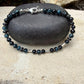 Blue Tiger’s Eye Onyx Bracelet • Hawk’s Eye • Sterling Silver Jewelry