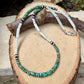 Mother of Pearl, Kingman Turquoise & Desert Pearl Choker • Sterling Silver • Southwestern Jewelry