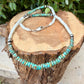 Mother of Pearl, Kingman Turquoise & Desert Pearl Choker • Sterling Silver • Southwestern Jewelry