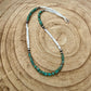 Mother of Pearl, Kingman Turquoise & Desert Pearl Choker • Sterling Silver • Southwestern Jewelry