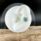 6mm Royston Turquoise Sterling Silver Ear Cuff | Floral Wide Band, No‑Piercing Earring