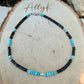 Blue Tiger’s Eye Turquoise Anklet • Sterling Silver Hawk’s Eye Ankle Bracelet