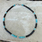 Blue Tiger’s Eye Turquoise Anklet • Sterling Silver Hawk’s Eye Ankle Bracelet