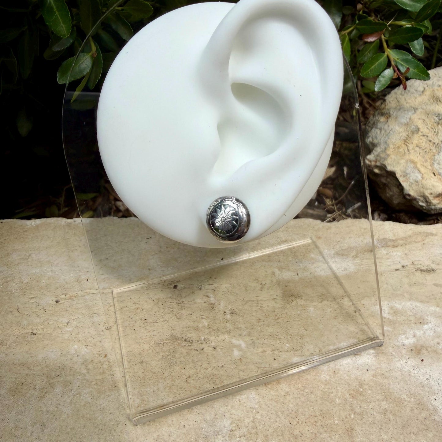 11mm Sterling Silver Stud Earrings • Sunflower • Star •Concho Posts