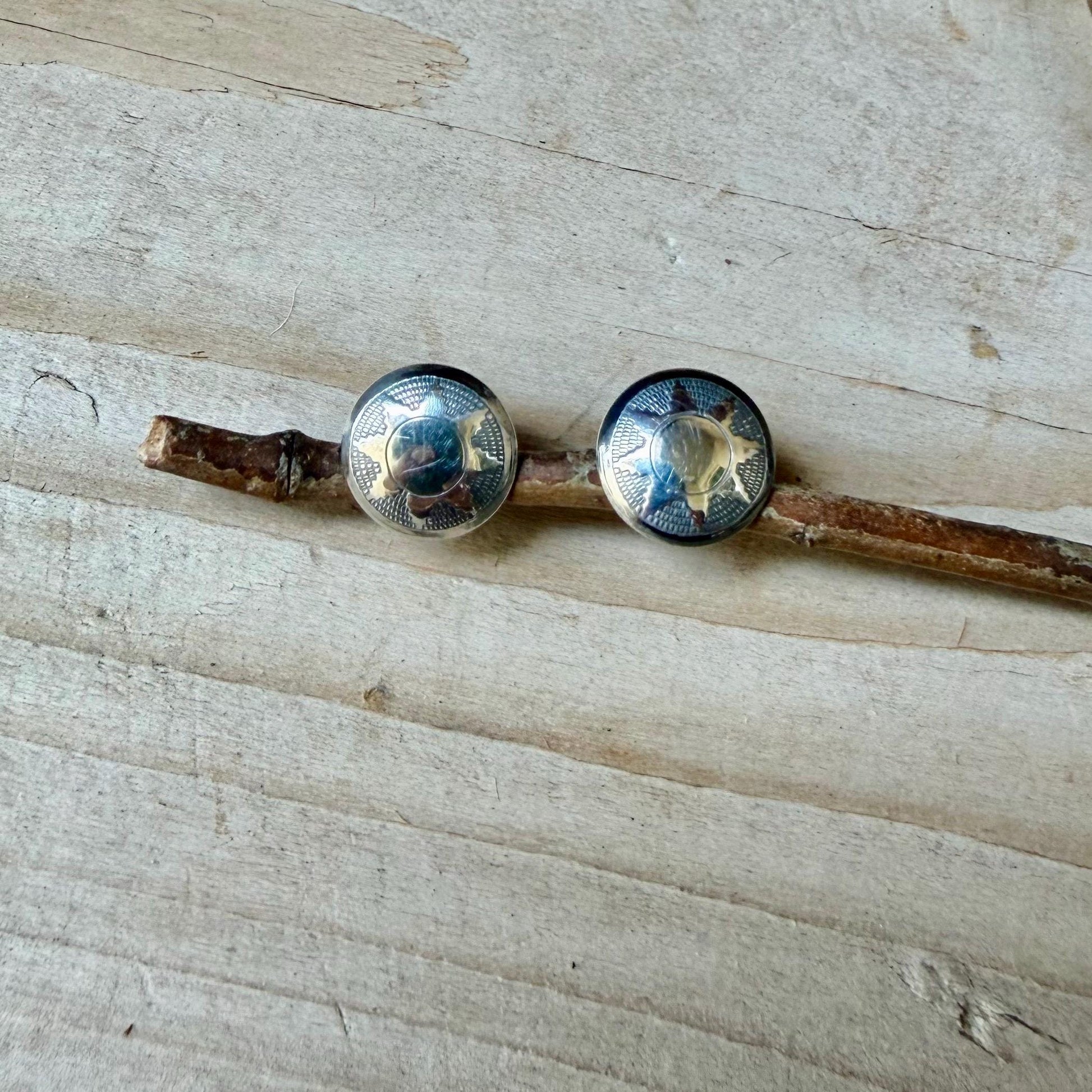 11mm Sterling Silver Stud Earrings • Sunflower • Star •Concho Posts