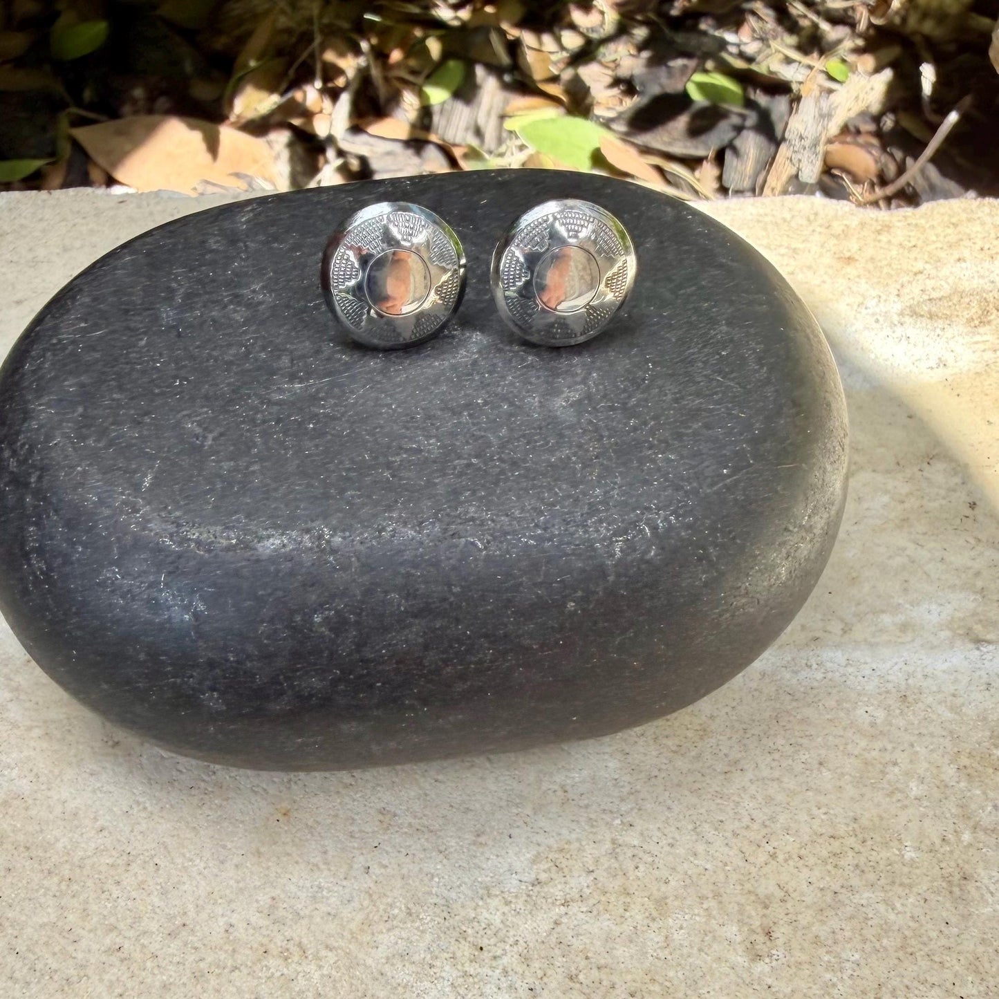 11mm Sterling Silver Stud Earrings • Sunflower • Star •Concho Posts