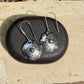 Sterling Sunflower Concho Earrings • Kingman Turquoise • 20mm Dangle