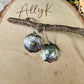 Sterling Sunflower Concho Earrings • Kingman Turquoise • 20mm Dangle