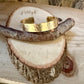Hammered Brass Cuff • Hand‑Forged • Rustic Golden Bracelet
