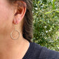 14k Gold Filled Circle Hoop Dangle Earrings • Sterling Silver Hoops