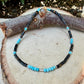Blue Tiger’s Eye Turquoise Anklet • Sterling Silver Hawk’s Eye Ankle Bracelet